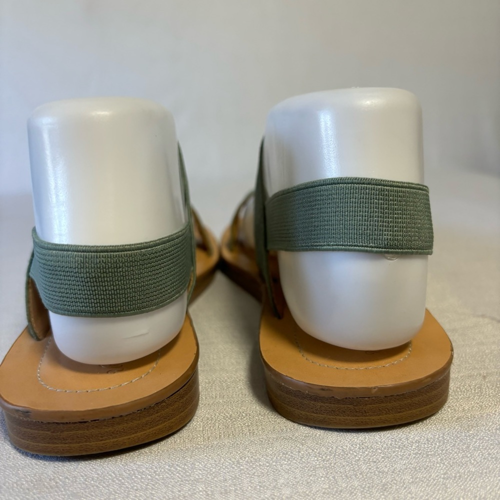 Universal Thread Green Elastic Strap Flat Summer … - image 4